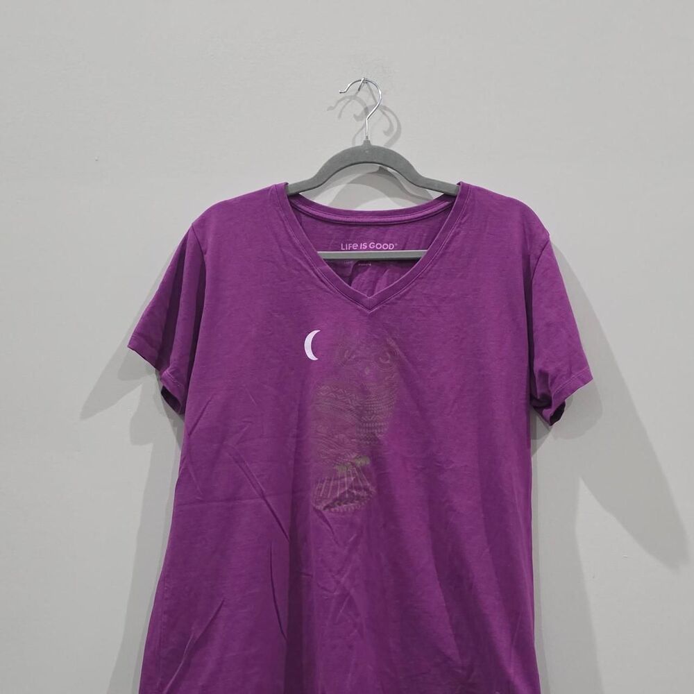 Life-is-good Women's Purple T-shirt
